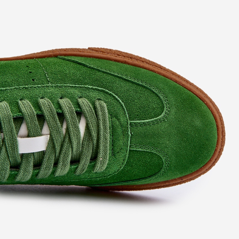 Baskets en daim pour hommes Big Star NN174188 vert 1