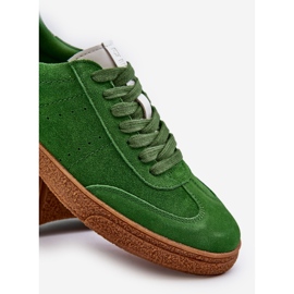Baskets en daim pour hommes Big Star NN174188 vert 4