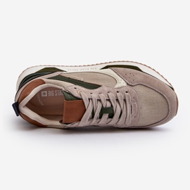 Baskets pour hommes système de mousse à mémoire de forme Big Star NN174349 Beige 2