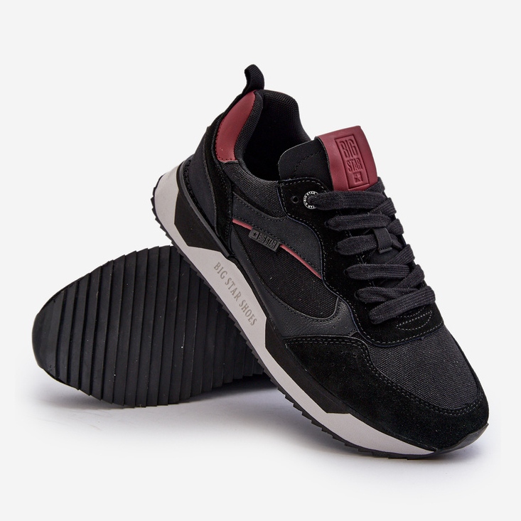 Baskets pour hommes système de mousse à mémoire de forme Big Star NN174350 noir 1