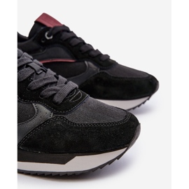 Baskets pour hommes système de mousse à mémoire de forme Big Star NN174350 noir le noir 8