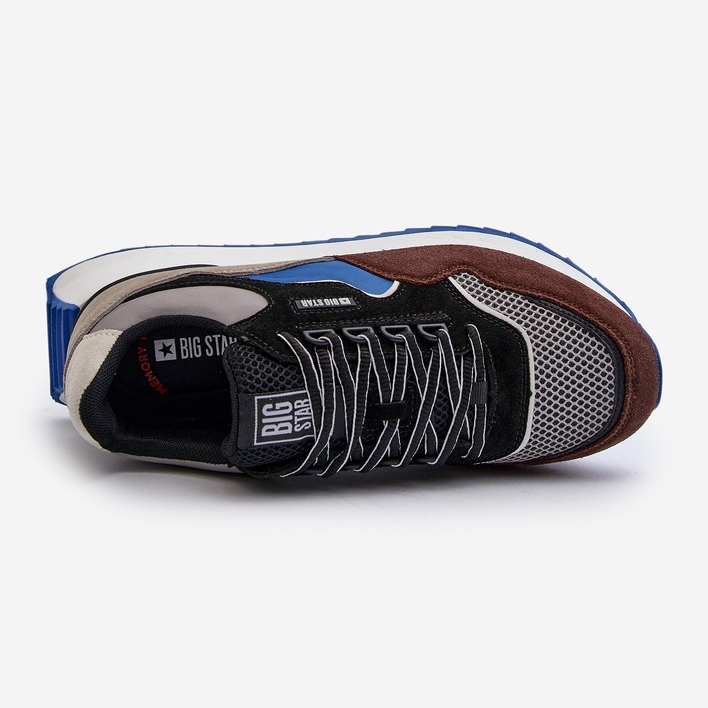 Baskets pour hommes Big Star NN174322 système de mousse à mémoire de forme marron-noir le noir 1