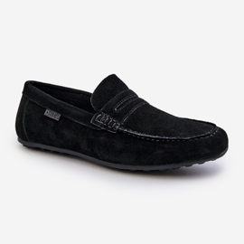 Mocassins en daim pour hommes Big Star NN174224 Noir le noir 5