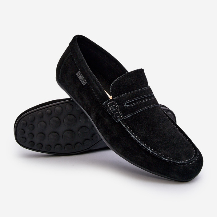 Mocassins en daim pour hommes Big Star NN174224 Noir le noir 2