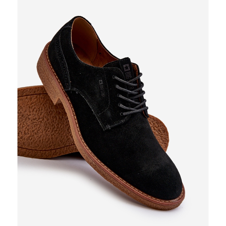 Chaussures en daim pour hommes Big Star NN174212 noir 2