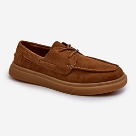 Mocassins Brogues en Daim pour Hommes Big Star NN174198 Camel brun 4