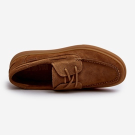 Mocassins Brogues en Daim pour Hommes Big Star NN174198 Camel brun 5