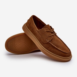 Mocassins Brogues en Daim pour Hommes Big Star NN174198 Camel brun 1