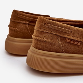 Mocassins Brogues en Daim pour Hommes Big Star NN174198 Camel brun 3
