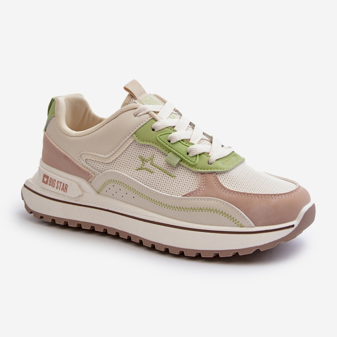 Baskets Femme Big Star NN274A091 Beige et Vert 2 Baskets Femme Big Star NN274A091 Beige et Vert 2