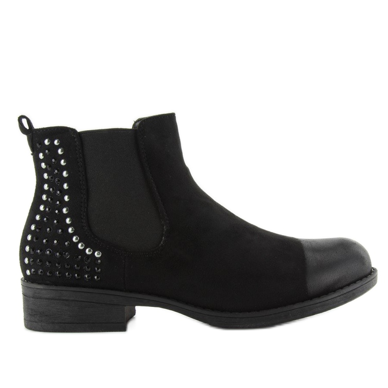 JAX3251 Bottines Jodhpur noires à clous le noir 1