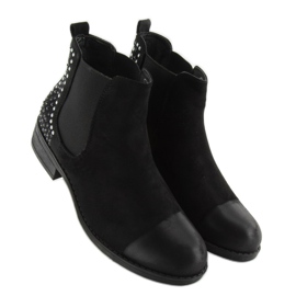 JAX3251 Bottines Jodhpur noires à clous le noir 3