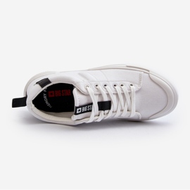 Baskets basses pour hommes avec système de mousse à mémoire de forme Big Star NN174154 blanche 2