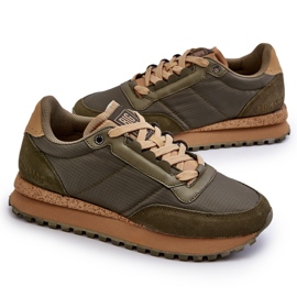 Baskets pour hommes Système de mousse à mémoire de forme Big Star NN174325 Kaki vert 8