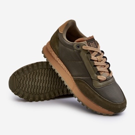 Baskets pour hommes Système de mousse à mémoire de forme Big Star NN174325 Kaki vert 3