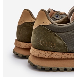 Baskets pour hommes Système de mousse à mémoire de forme Big Star NN174325 Kaki vert 6