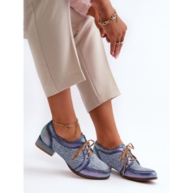 Chaussures à Lacets Femme Cuir Naturel Maciejka 06452-06 Bleu 2 Chaussures à Lacets Femme Cuir Naturel Maciejka 06452-06 Bleu 2