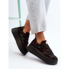 Baskets Plateformes en Cuir Maciejka 6191S-01 Noir multicolore 7