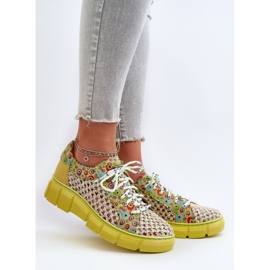 Chaussures en cuir pour femmes Maciejka 05850-09 Citron vert 2