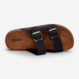 Tongs pour hommes avec semelle en liège, Noir Rosawia le noir 5