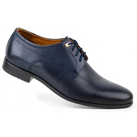 Kampol Chaussures habillées homme 334/54 bleu marine 2