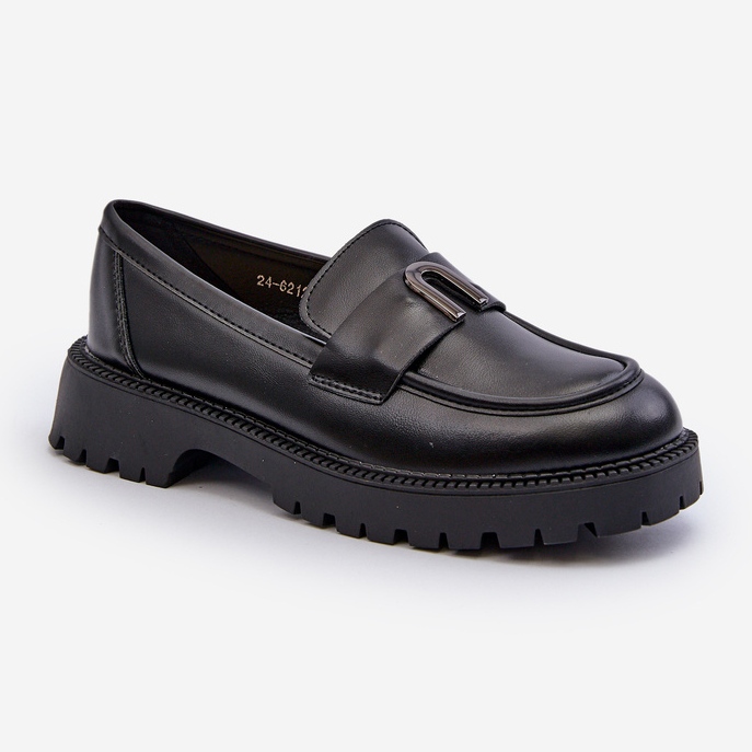 Vinceza Chaussures fille, mocassins avec décoration, noir Elvilda 2