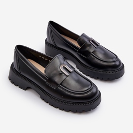 Vinceza Chaussures fille, mocassins avec décoration, noir Elvilda le noir 1