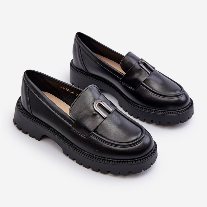 Vinceza Chaussures fille, mocassins avec décoration, noir Elvilda 1