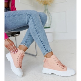 Baskets hautes massives roses Alhandra 1