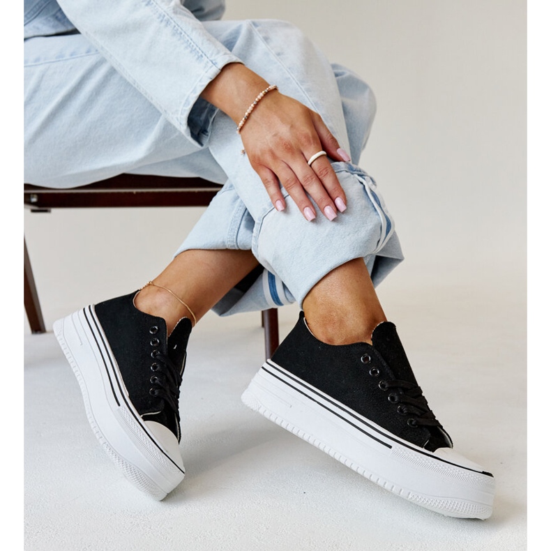 Baskets noires à semelle épaisse Bahira 1