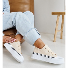 Baskets beige clair à semelle épaisse Bahira 1 Baskets beige clair à semelle épaisse Bahira 1