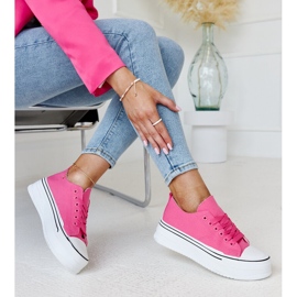 Baskets Bahira rose foncé à semelle épaisse 1