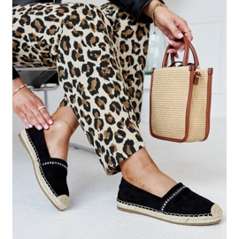 Espadrilles noires avec strass Abia 1