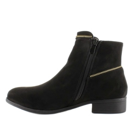 Bottines Chelsea élégantes avec fermetures éclair noires AB02-20 le noir 2