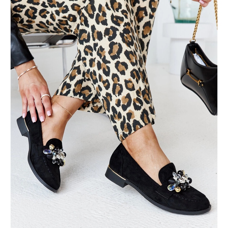 Mocassins noirs à décorations Dahera 1