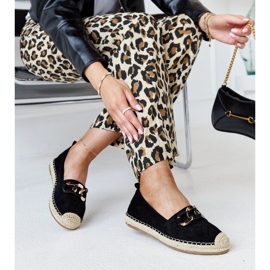 Espadrilles noires avec chaîne de Radwan le noir 1 Espadrilles noires avec chaîne de Radwan le noir 1