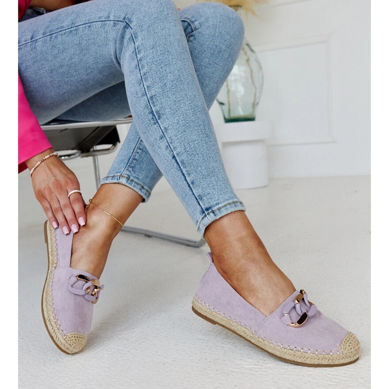 Espadrilles violettes avec chaîne de Radwana 1