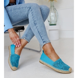 Espadrilles bleues avec broderie Kalba 1