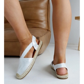 Espadrilles blanches à talon ouvert Tharna 4