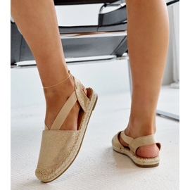 Espadrilles beiges à talon ouvert Tharna 3