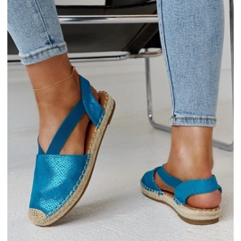 Espadrilles bleues à talon ouvert Tharna 3