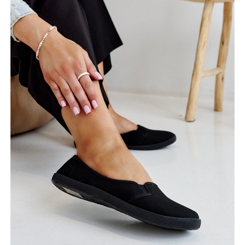 Baskets à enfiler Wordana noires le noir 1 Baskets à enfiler Wordana noires le noir 1