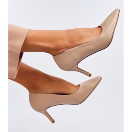 Escarpins à talons bas Lauryn beiges 5