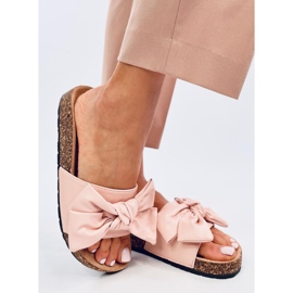 Bussi Chaussons en liège rose avec nœud 2 Bussi Chaussons en liège rose avec nœud 2