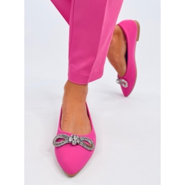 Ballerines avec zircons Duvall Fuchsia rose 1