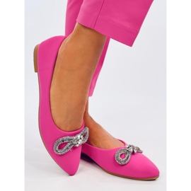 Ballerines avec zircons Duvall Fuchsia rose 2