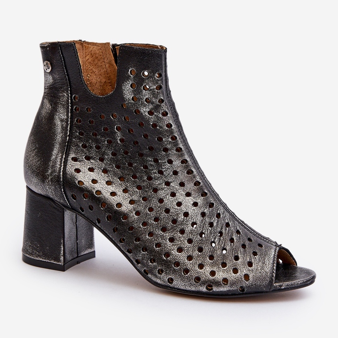 Bottes Ajourées en Cuir Maciejka 05420-01 Noir 2