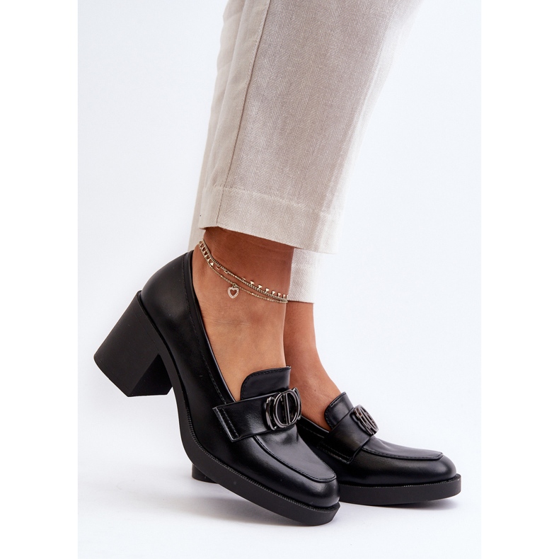 Jezzi Chaussures à Talons Hauts pour Femme avec Décoration, Noir Nedarea 1