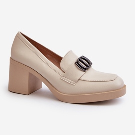 Jezzi Chaussures à Talons Hauts pour Femme avec Décoration, Beige Nedarea 2 Jezzi Chaussures à Talons Hauts pour Femme avec Décoration, Beige Nedarea 2