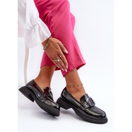 Vinceza Mocassins Femme En Cuir Verni Noir Fidodia le noir 2